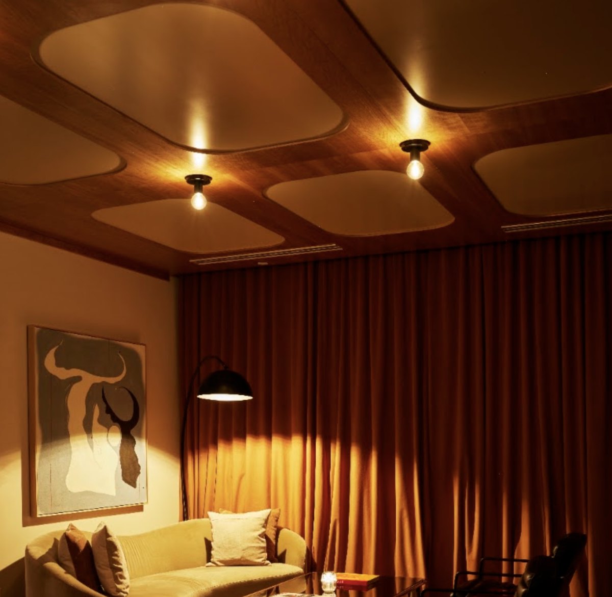 The lounge, looking up