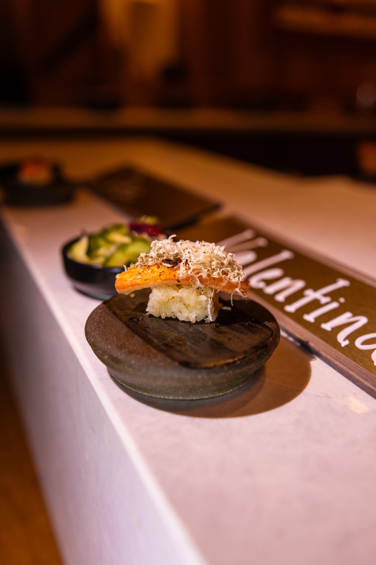Nigiri finished with shaved truffle